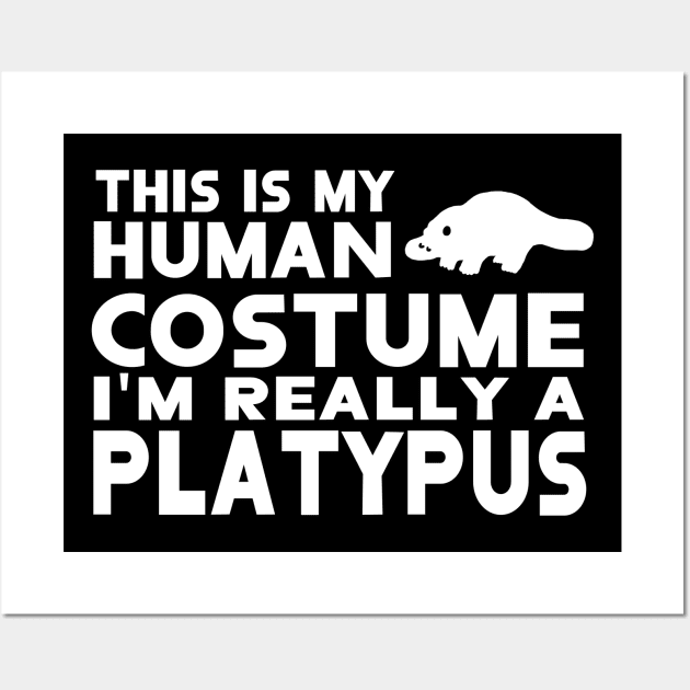 Human costume platypus outfit human Wall Art by FindYourFavouriteDesign